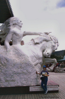 Phyllis at Crazy Horse Model. Click for larger picture. Phyllis at Crazy Horse Model