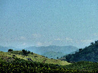Mt Whitney, tallest in the 48 contiguous states, is at the east end of Sierra National Park. View from the South Entrance Road