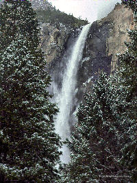 Bridal Veil Falls through woods