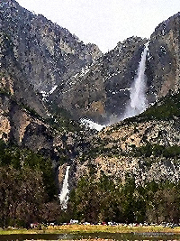 Yosemite Fall. Click for larger picture. Yosemite Fall in Yosemite NP.