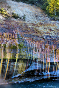 Here is a sample of why the area was called Pictured Rocks.
Click for larger picture.