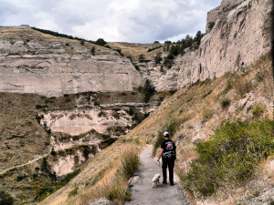 Trail Down from top of Scott's Bluff. Click for larger picture. Trail Down from top of Scott's Bluff.