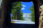 Tunnel framing Mt Rushmore, Black Hills National Forest, SD