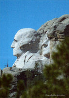 Mt Rushmore from Battle Creek Campground with 1000mm lens. Click for larger picture. From the old Battle Creek Campground, 1000mm Lens