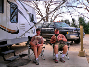 Traveling Morgans, Phyllis with Harpo, Larry with Roscoe